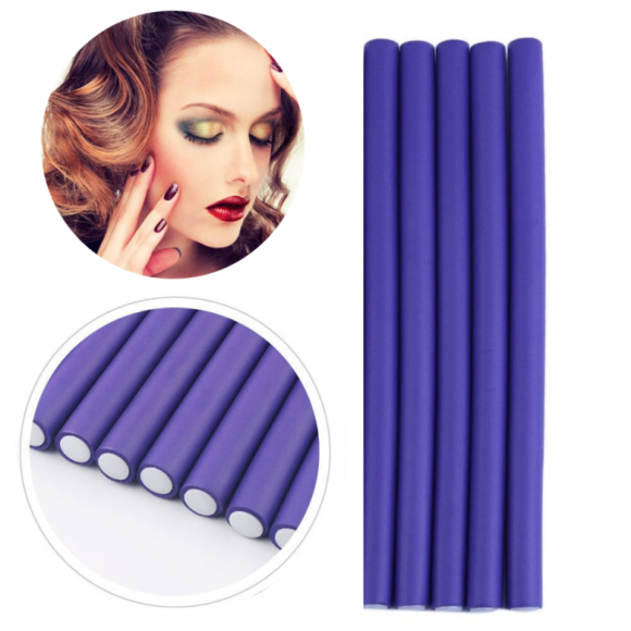 SET OF 5 PIECES FLEXIBLE HAIR ROLLERS 24CM - Image 1